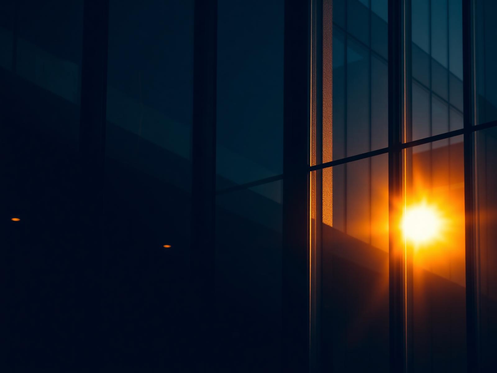 Fachada corporativa da DCG Seguros ao pôr do sol